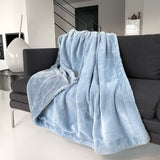 Plaid polaire 130x170cm 760g/m² - Cozy Bleu Gris