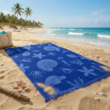 Serviette de plage éponge velours ciselée - Starfish - 140x180cm - 340g/m² - Taille XL