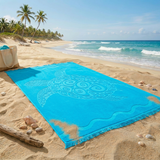 Serviette de plage éponge velours ciselée - Jumby - 140x180cm - 340g/m² - Taille XL