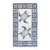 Fouta plate Turtly 90x160cm 220gm² avec franges nouées