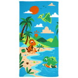 Serviette de plage imprimée microfibre enfant - Babydino- 70x140cm - 220g/m²