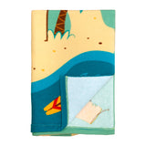 Serviette de plage imprimée microfibre enfant - Circuit- 70x140cm - 220g/m²