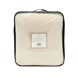 Couverture Cocoon beige clair 220x240 cm plaid doux et chaud 610 g/m² pour lit ou canapé, couverture cocooning cosy, style hygge, idéale pour l’hiver et la décoration intérieure.