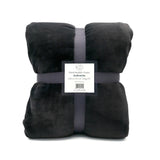 Plaid doublé Cozy Anthracite 130x170 cm plaid doux et chaud 760 g/m² pour lit ou canapé, plaid cocooning cosy, style hygge, idéale pour l’hiver et la décoration intérieure.