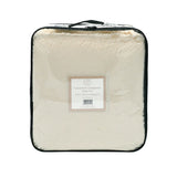 Couverture Longwool à poils longs beige clair 220x240 cm 450 g/m² – plaid ultra-doux effet fausse fourrure pour lit ou canapé, ambiance cosy et cocooning.