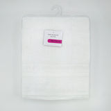 Drap de douche blanc en éponge bouclette, 70 x 130 cm , 100% coton doux et ultra-absorbants, parfaits pour un séchage rapide et confortable.