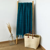 Fouta coton éponge bouclette unie - Serviette de bain - Hammam - Le comptoir de la plage