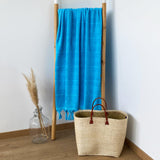 Fouta coton éponge bouclette unie - Serviette de bain - Hammam - Le comptoir de la plage