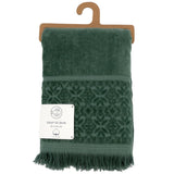 Drap de bain Romance Eucalyptus en éponge velours 100 % coton, 90x150 cm, doux et absorbant, parfait pour la plage ou la salle de bain.