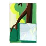 Serviette de plage imprimée microfibre enfant - Foret - 70x140cm - 220g/m²