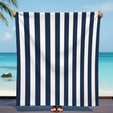 Serviette de plage imprimée microfibre - Rayada Marine - 140x170cm - 220 gm² Taille XL