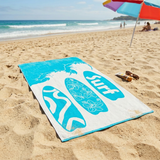 Serviette de plage éponge velours Jacquard- Saziley - 90x170cm - 400g/m² - Taille L