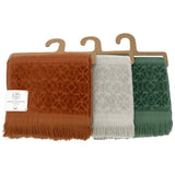 Lot serviette de toilette Romance velours coton, douce et absorbante, look chic avec bande ciselée, idéale bain, piscine et plage.