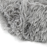 Plaid Couverture imitation poils longs 220x240cm 450g/m² - Longwool Gris Clair