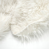 Plaid Couverture imitation poils longs 220x240cm 450g/m² - Longwool Naturel