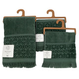 Lot Romance Eucalyptus en éponge velours 100 % coton, 90x150 cm, doux et absorbant, parfait pour la plage ou la salle de bain.