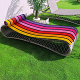 Matelas de plage Happy Chic 60x180, 100 % coton, coussin intégré, garnissage polyester et vinyle. Style coordonné avec serviette.