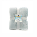 plaid mouton gris clair 130x170cm, imitation mouton 460g/m², ultra doux pour un confort chaleureux