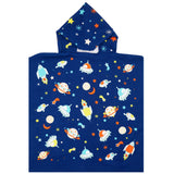 Poncho enfant microfibre Bleu 60x60 250g/m² - Poncho Galaxy - Le comptoir de la plage