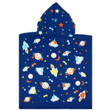 Poncho enfant microfibre Bleu 60x60 250g/m² - Poncho Galaxy - Le comptoir de la plage