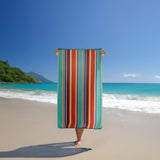 Serviette de plage éponge velours Jacquard Multicolore 100x175 470g/m² - Capsud - Le comptoir de la plage