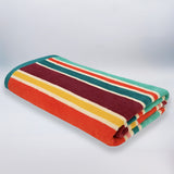 Serviette de plage éponge velours Jacquard Multicolore 100x175 470g/m² - Capsud - Le comptoir de la plage