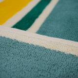 Serviette de plage éponge velours Jacquard Multicolore 100x175 470g/m² - Dalia - Le comptoir de la plage