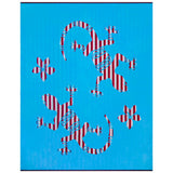 Serviette de plage XL éponge velours Jacquard Bleu 140x180 400g/m² - Carvao - Le comptoir de la plage