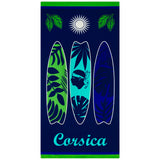 Serviette de plage enfant microfibre Bleu 70x140 250g/m² - Algajola - Le comptoir de la plage