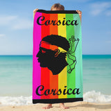 Serviette de plage enfant microfibre Multicolore 70x140 250g/m² - Fino - Le comptoir de la plage