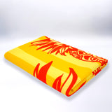 Serviette de plage microfibre Jaune 75x150 220g/m² - Pop-Ananas - Le comptoir de la plage