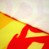 Serviette de plage microfibre Jaune 75x150 220g/m² - Pop-Ananas - Le comptoir de la plage