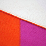 Serviette de plage microfibre Rose 75x150 220g/m² - Rayure-Pop - Le comptoir de la plage