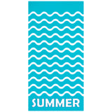 Serviette de plage microfibre Bleu 75x150 220g/m² - Vague-Pop - Le comptoir de la plage