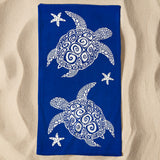 Serviette de plage microfibre Bleu 90x170 220g/m² - Bari - Le comptoir de la plage