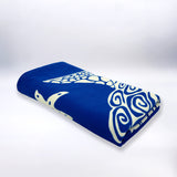 Serviette de plage microfibre Bleu 90x170 220g/m² - Bari - Le comptoir de la plage