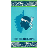 Serviette de plage microfibre Bleu 90x170 250g/m² - Bodri - Le comptoir de la plage