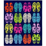 Serviette de plage XL microfibre Multicolore 140x170 220g/m² - Fiuzzi - Le comptoir de la plage