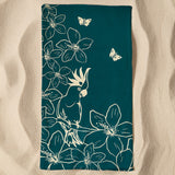 Serviette de plage microfibre Bleu 90x170 220g/m² - Serifos - Le comptoir de la plage