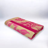 Serviette de plage microfibre Rose 90x170 220g/m² - Tropea - Le comptoir de la plage