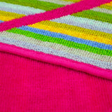 Serviette de plage XL éponge velours Jacquard Rose 140x180 400g/m² - Cadix - Le comptoir de la plage