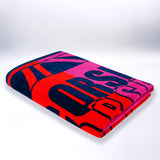 Serviette de plage éponge velours Jacquard Multicolore 90x170 400g/m² - Calvi - Le comptoir de la plage