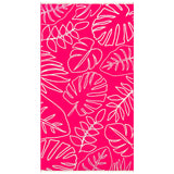 Serviette de plage éponge velours Jacquard Rose 90x170 400g/m² - Colca - Le comptoir de la plage
