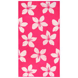 Serviette de plage éponge velours Jacquard Rose 90x170 400g/m² - Flora - Le comptoir de la plage
