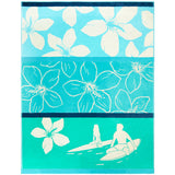 Serviette de plage XL éponge velours Jacquard Bleu 140x180 400g/m² - Freestyle - Le comptoir de la plage