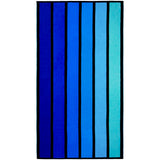 Serviette de plage éponge velours Jacquard Bleu 90x170 400g/m² - Glamblue - Le comptoir de la plage