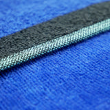 Serviette de plage éponge velours Jacquard Bleu 90x170 400g/m² - Glamblue - Le comptoir de la plage