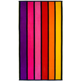 Serviette de plage éponge velours Jacquard Rose 90x170 400g/m² - Glamchic - Le comptoir de la plage