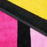 Serviette de plage éponge velours Jacquard Happy Chic - Taille L 100x175cm - Le comptoir de la plage