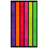 Serviette de plage éponge velours Jacquard Happy Fresh - Taille L 100x175cm - Le comptoir de la plage